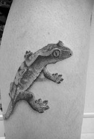Egy sor reális kis gekkó tetoválás