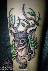 Forest Elf Deer Tattoo Pattern