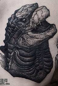 Leg dinosaur tattoo pattern
