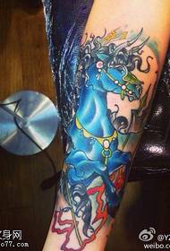 Image de tatouage de cheval couleur de jambe