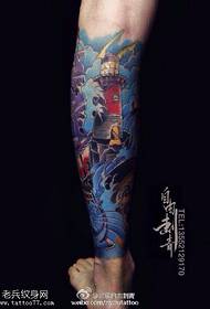 Leg watercolors fancy lighthouse tattoo pattern