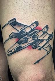Legs of airplane tattoo pattern
