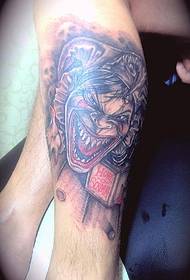 Tattoo patroan fan leg persoanlikheid clown