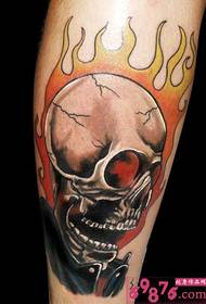Imagine de tatuaj craniu furios