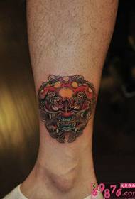 Calf Tang lion head tattoo picture