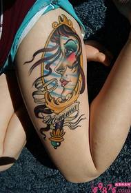 Thigh beauty avatar tattoo pattern picture