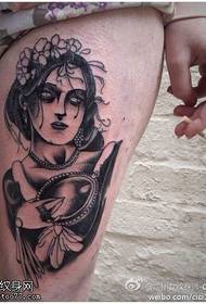 Жіноча ніжка дівчина татуювання візерунок