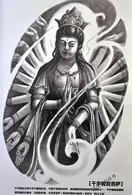 Avalokitesvara manuscript tattoo pattern suitable for the big arms and legs