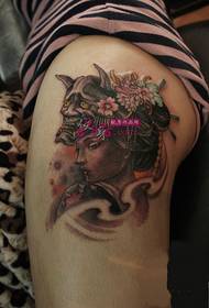 Prajna geisha bellezza foto tatuaggio della coscia