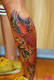 Calf traditional squid tattoo picture