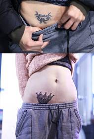 Komea realistinen kruunu tatuointi malli