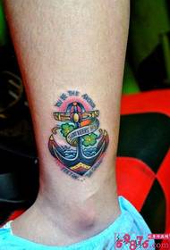 Personalized anchor painted tattoo pictures
