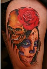 Kojos klasikinė tendencija - Undead grožio tatuiruotė paveikslėlį