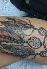 Tribal retro dream catcher hand tattoo picture