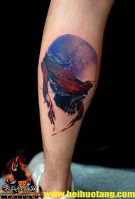Noge zvjezdanog neba boje prekrasan uzorak tetovaže lubanje