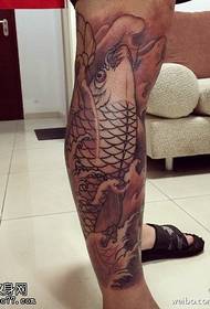 Extraordinary Chinese style squid tattoo pattern