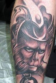 Domineering personality of the legs of the Monkey King tattoo