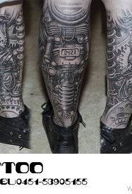 Domineering cool handsome mechanical tattoo pattern