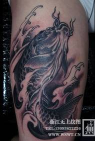 Leg jumping squid tattoo