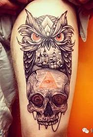 Крака личност татуировка татуировка сова татуировка