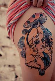 Sexy beauty portrait thigh fashion tattoo picture