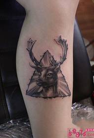 Triangle Elk Creative Tattoo Picture