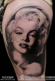 Leg Super Beautiful Marilyn Monroe Tattoo Pattern