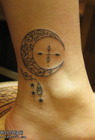 Beautiful and elegant moon tattoo pattern