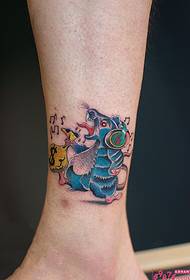 Money mouse tattoo picture of legs listening to music