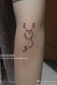 Leg personality chemical molecular totem tattoo pattern