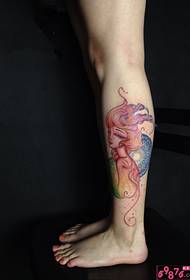 Imagini de tatuaje de vițel pictate cu artă frumoasă