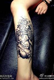 Jalan pöllön tatuointikuvio