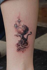 Leg söpö apinan tatuointikuvion kuva