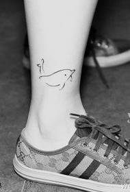 Simple and generous dolphin tattoo pattern