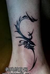 Abstract literary dragon tattoo pattern