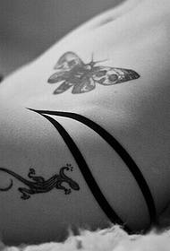 Seksowne piękno ud słodkie słodkie zdjęcia gekonu tatuaż