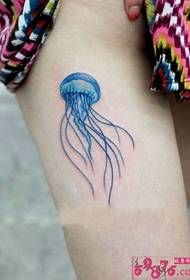 Thigh cute colored jellyfish picture