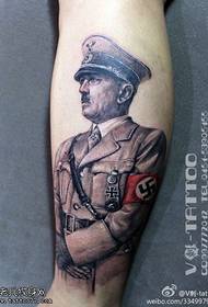 Handsome and handsome Hitler tattoo pattern