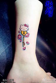 Цвят на краката Kitty cat ключ за татуировка модел