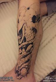 Cool skull tattoo pattern