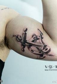Beautiful and beautiful anchor tattoo pattern