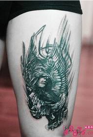 Europe and America Death God Thigh Tattoo Picture