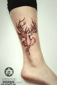 Leg color small fresh antelope tattoo picture