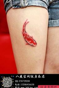 Girls' small and popular freehand small squid tattoo pattern