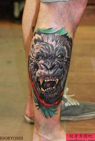 Ang tattoo show, inirerekumenda ang isang leg orangutan tattoo