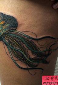 Girls' legs popular fashion jellyfish tattoo pattern