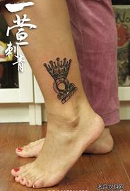 გოგონები ფეხებს ლამაზად თანავარსკვლავედის ერთად გვირგვინი tattoo ნიმუში