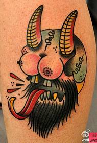 un patró de tatuatge de cames de colors