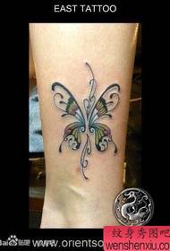 Small and nice butterfly tattoo pattern on girls' legs
