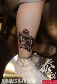 An anchor tattoo pattern with nice legs